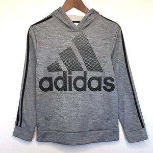 Adidas Gray Tech Fleece Lined Hoodie Large 14/16